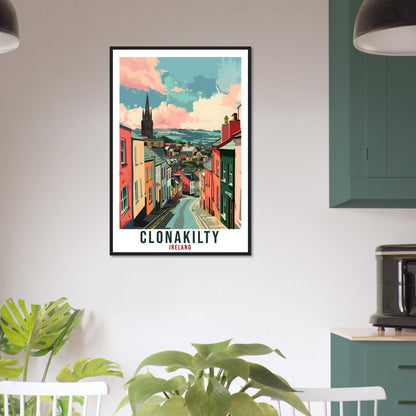 Clonakilty Travel Print Ireland Wall Art Wall Hanging Home Living Décor Clonakilty Gift Art Lovers Irish Artwork Gift Ireland Travel Poster