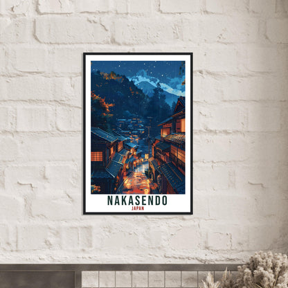 Nakasendo Travel Print Japan Home Decoration Wall Art Gift Wall Hanging Art Lover Japanese Artwork Japan Nakasendo Travel Poster Cityscape