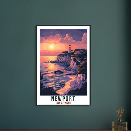 Newport Travel Print Isle Of Wight Decor Newport Wall Art Gift Wall Hanging Art Lover Newport Isle Of Wight Artwork Travel Poster UK Art