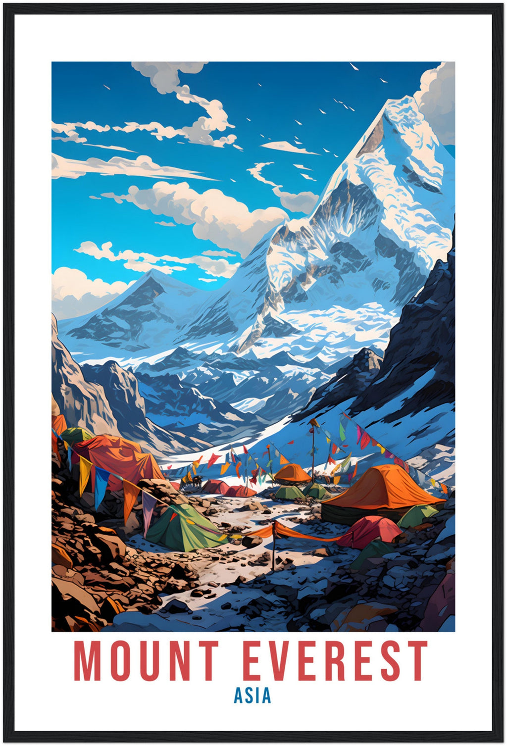 Mount Everest Travel Print Wall Art Mount Everest Wall Hanging Base Camp Mount Everest Gift Mountain Landscape Wall Art China Travel Print