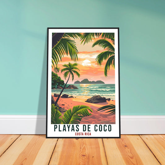 Playas De Coco Costa Rica Travel Print Wall Art Wall Hanging Home Décor Playas De Coco Gift Artwork Travel Art Costa Rica City Travel Poster