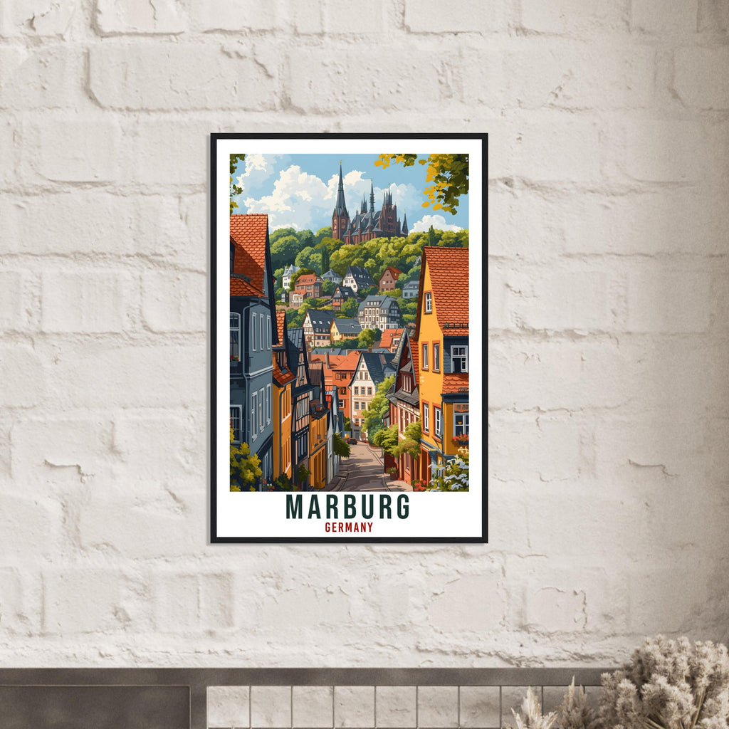 Marburg Travel Print Germany Home Decoration Marburg German City Wall Art Gift Wall Hanging Art Lover Germany Artwork Marburg Travel Poster