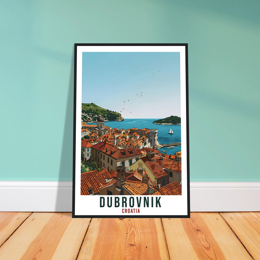 Dubrovnik Travel Print Croatia Wall Art Wall Hanging Home Décor Dubrovnik Gift Croatian Landmark Artwork Gift Croatia Holiday Travel Poster
