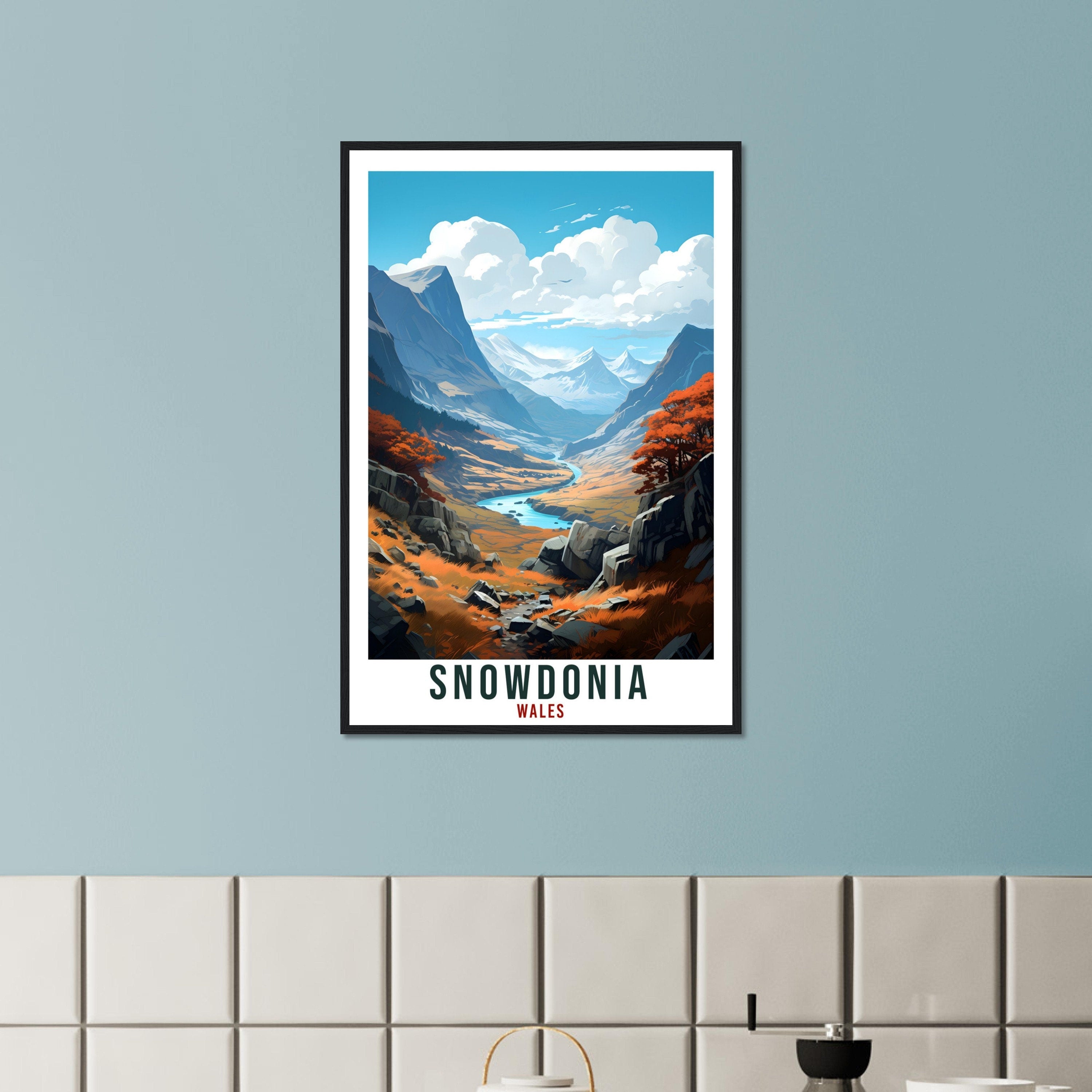 Snowdonia Travel Print Wales Wall Art Home Decor Wall Hanging Travel Art Gift Snowdonia Travel Poster Welsh Landscape Artwork Art Lover Gift