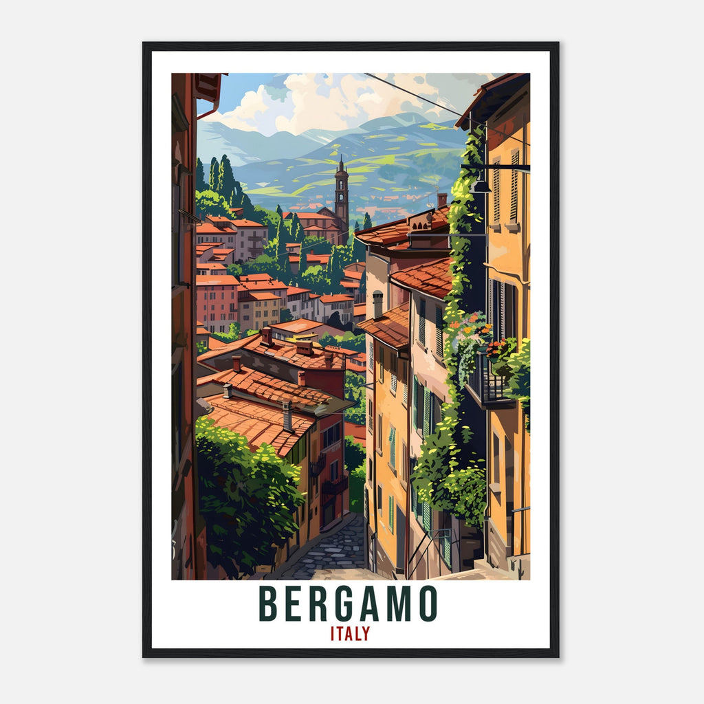 Bergamo Travel Print Italy Wall Art Wall Hanging Home Living Décor Bergamo Gift Art Lovers Gift Italy Artwork Gift Italian Travel Poster