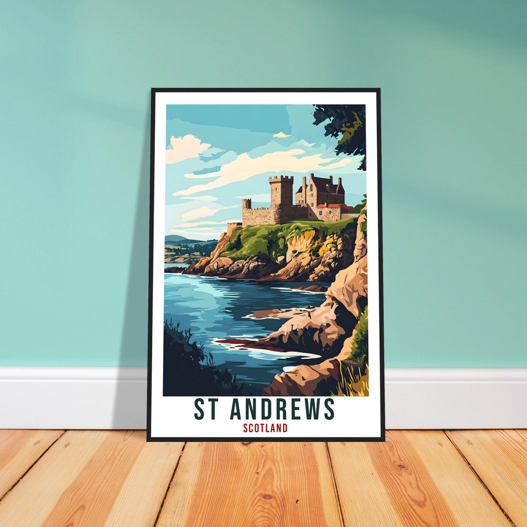 St Andrews Travel Print Scotland Home Decor St Andrews Wall Art Wall Hanging Art Lover Scotland Artwork Travel Poster St Andrews Travel Art