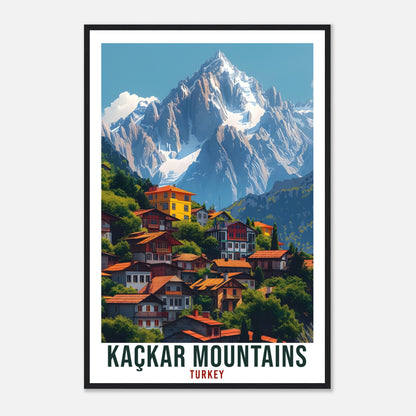 Kaçkar Mountains Travel Print Turkey Home Decor Turkish Wall Art Gift Wall Hanging Art Lover Turkey Artwork Kaçkar Mountains Travel Poster