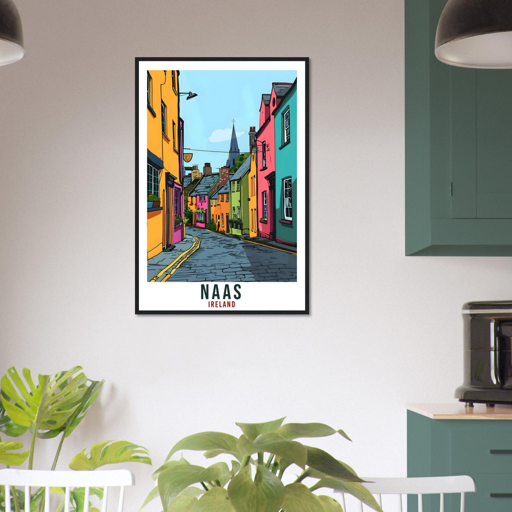 Naas Travel Print Ireland Wall Art Naas Wall Hanging Home Living Décor Naas Gift Art Lovers Gift Irish Artwork Gift Ireland Travel Poster