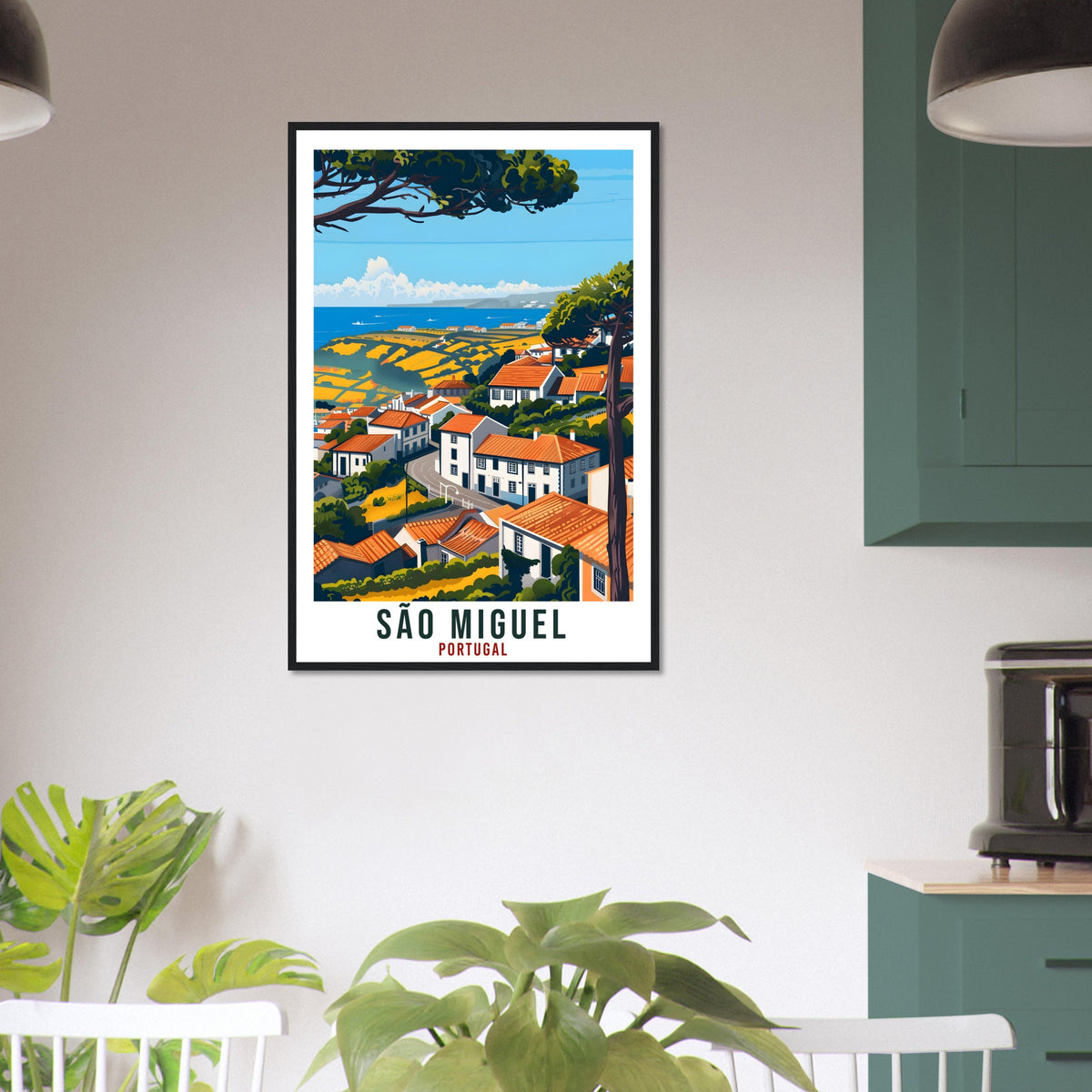 São Miguel Travel Print Portugal Wall Art Wall Hanging Home Décor São Miguel Gift Portugal Landmark Artwork Portugal Holiday Travel Poster