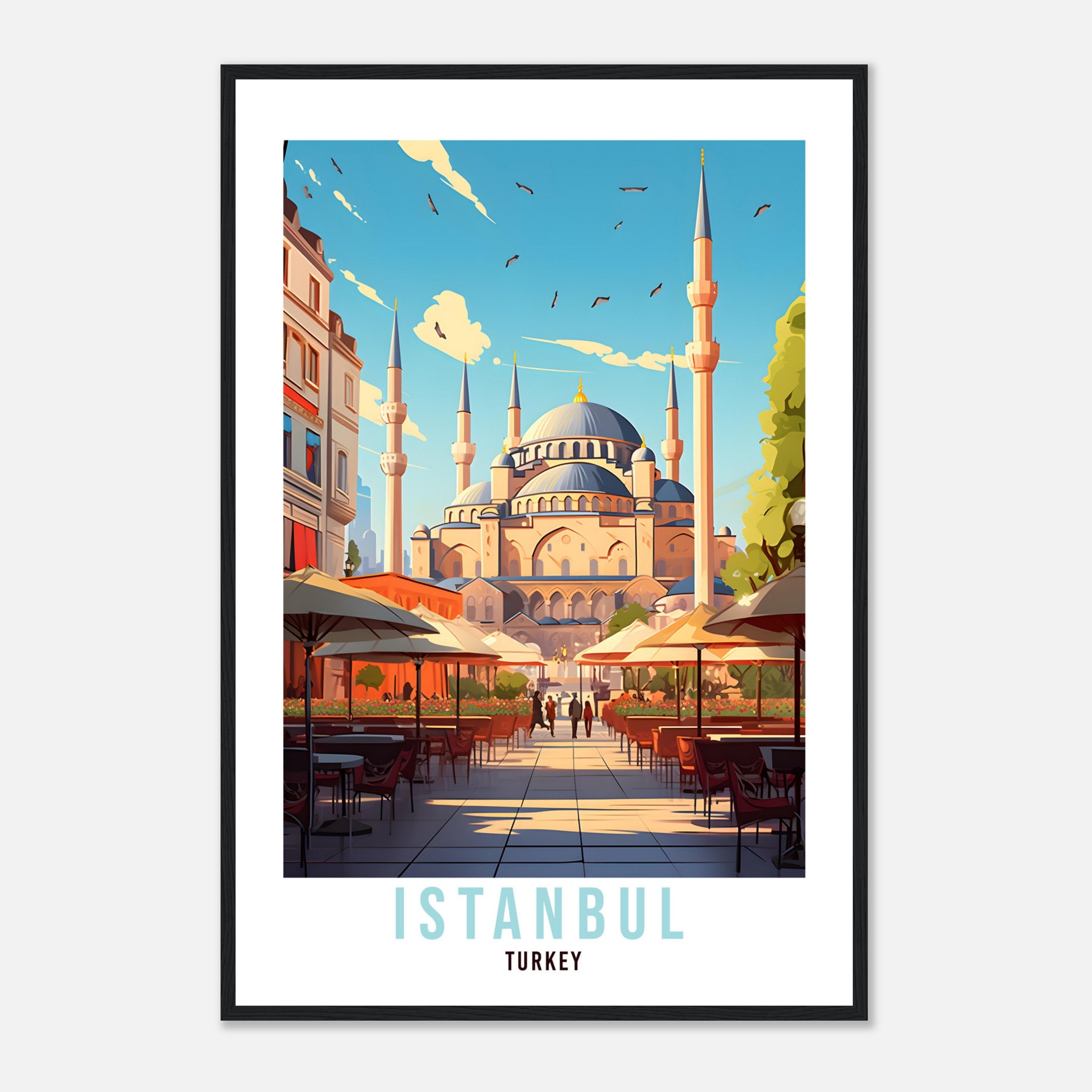 Istanbul Travel Print Wall Art Istanbul Street Wall Hanging Turkey Gift Holiday Print Vacation Art Print Istanbul Travel Gift Travel Poster