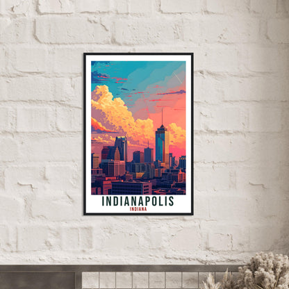 Indianapolis Travel Print Indiana Home Decoration USA City Wall Art Gift Wall Hanging Art Lover Indiana Artwork Indianapolis Travel Poster