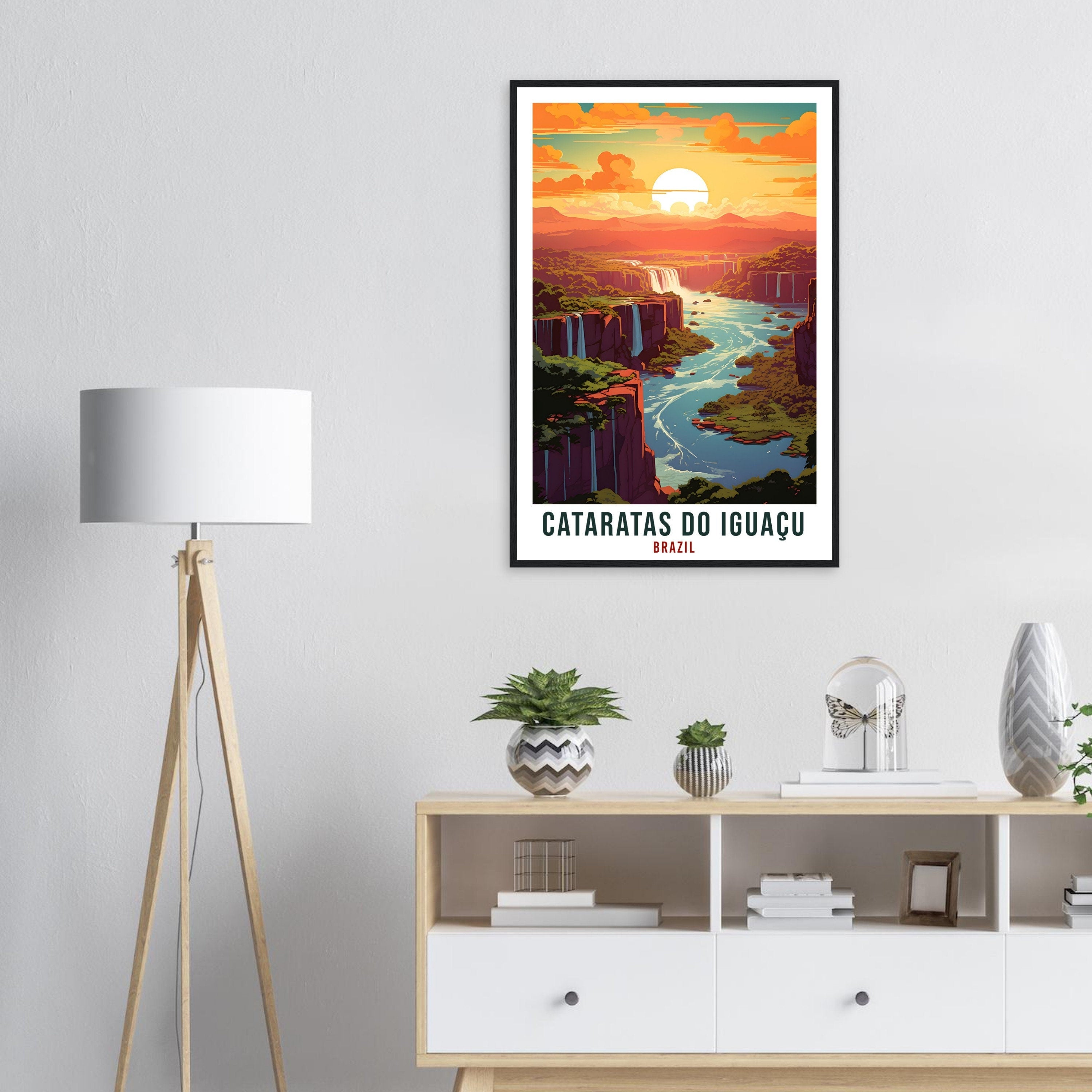 Cataratas Do Iguaçu Travel Print Wall Art Cataratas Do Iguaçu Brazil Wall Hanging Artwork Art Gifts Cataratas Iguaçu Travel Poster Brazil