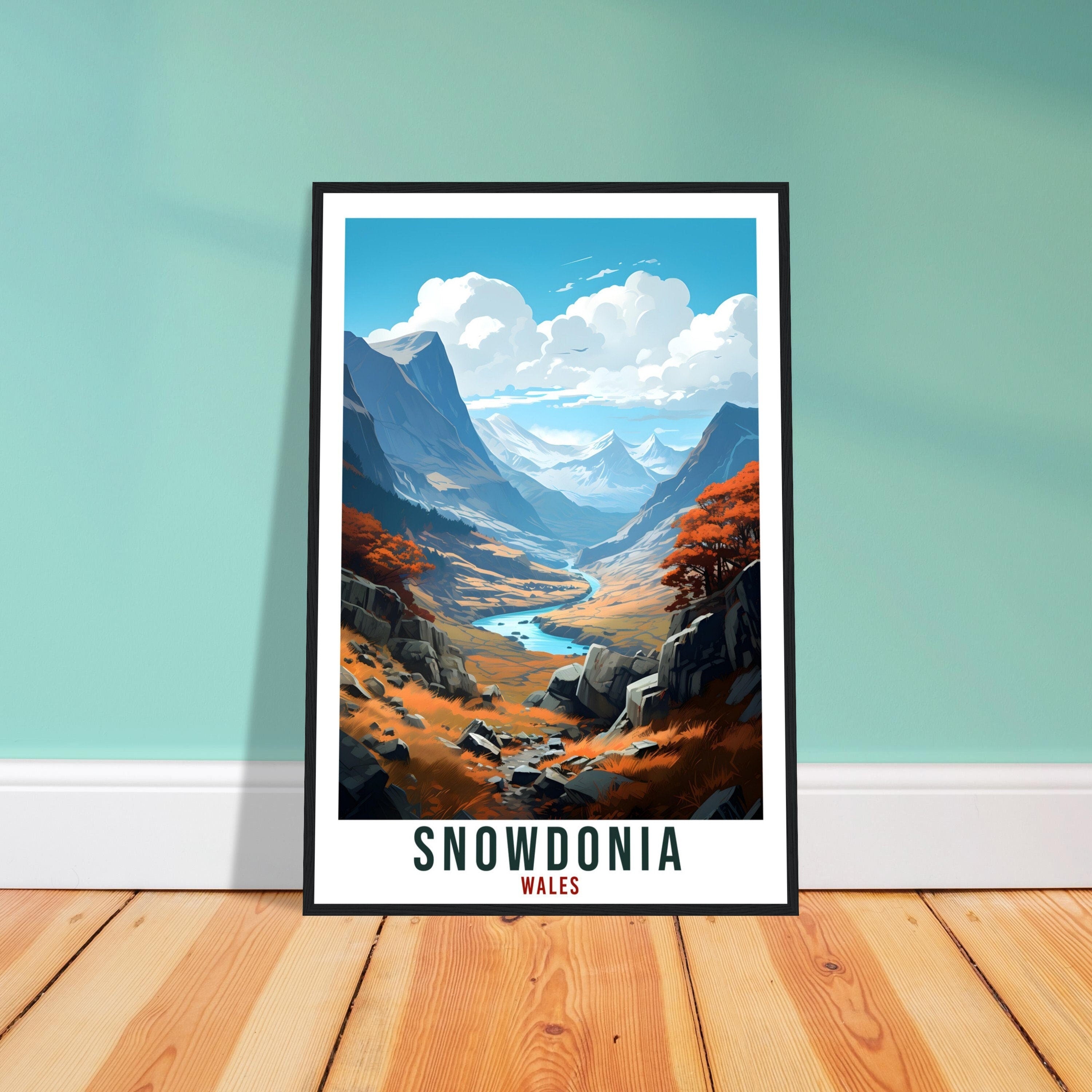Snowdonia Travel Print Wales Wall Art Home Decor Wall Hanging Travel Art Gift Snowdonia Travel Poster Welsh Landscape Artwork Art Lover Gift