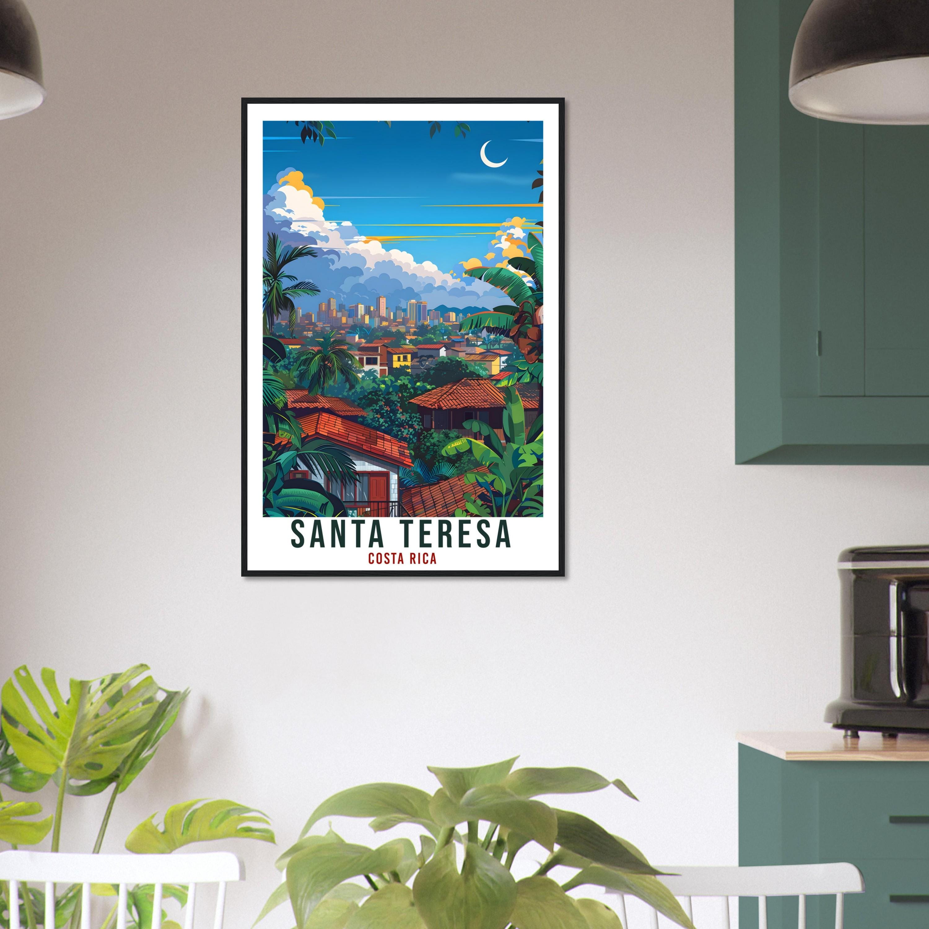 Santa Teresa Costa Rica Travel Print Wall Art Wall Hanging Home Décor Santa Teresa Gift Artwork Travel Art Costa Rica City Travel Poster