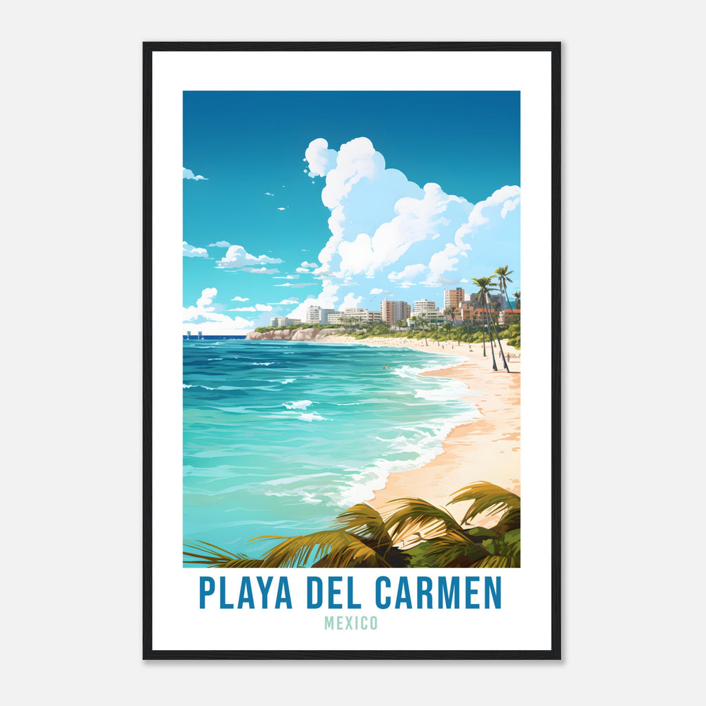 Playa Del Carmen Travel Print Wall Art Playa Del Carmen BeachArt Wall Hanging Travel Poster Mexico Home Decor Mexico Travel Gift Art Lovers