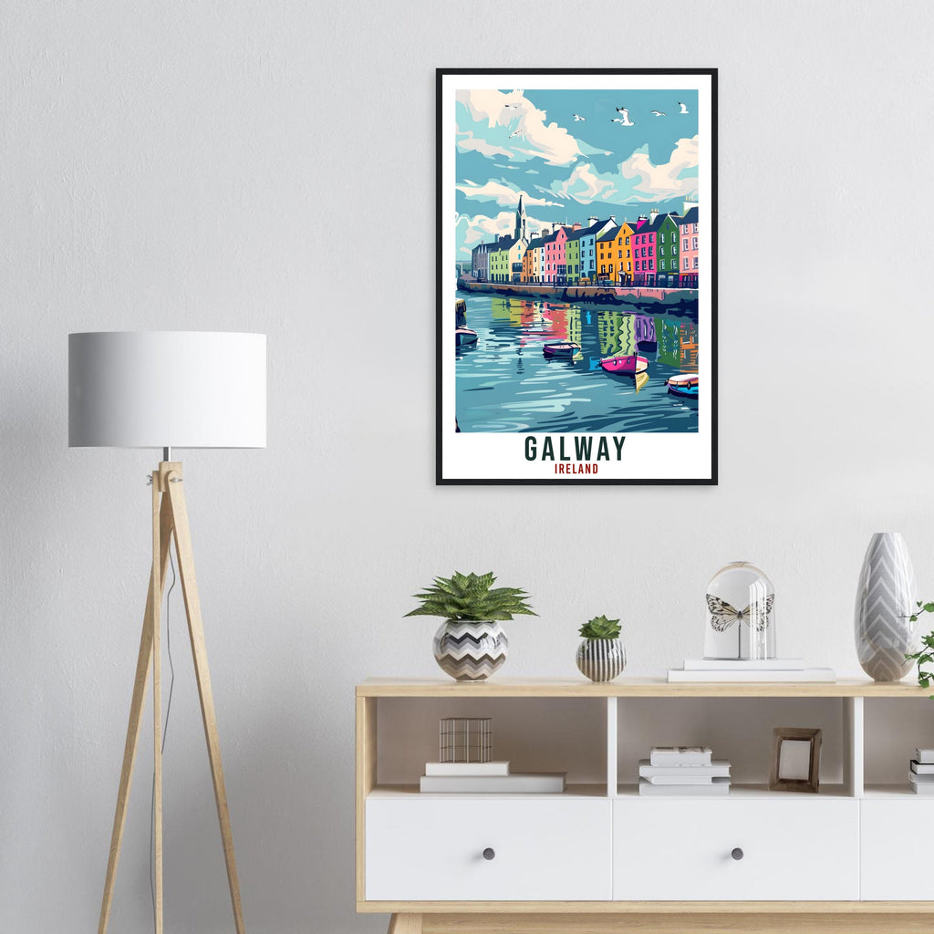 Galway Travel Print Ireland Wall Art Wall Hanging Home Living Décor Galway Gift Art Lovers Gift Irish Artwork Gift Ireland Travel Poster