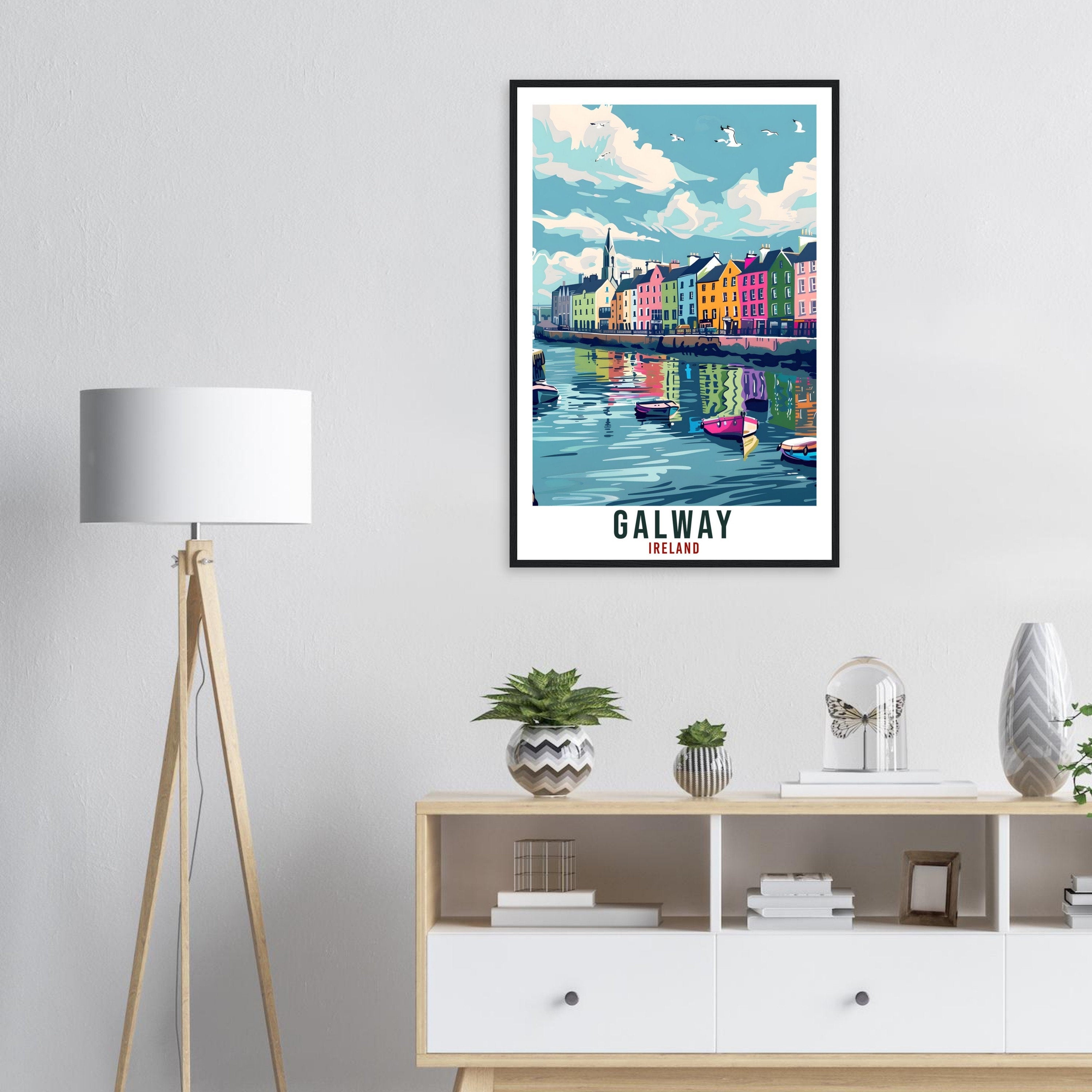 Galway Travel Print Ireland Wall Art Wall Hanging Home Living Décor Galway Gift Art Lovers Gift Irish Artwork Gift Ireland Travel Poster