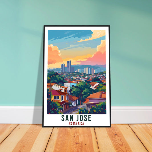 San Jose Costa Rica Travel Print Wall Art Wall Hanging Home Décor San Jose Gift Wall Art Artwork Travel Art Costa Rica City Travel Poster