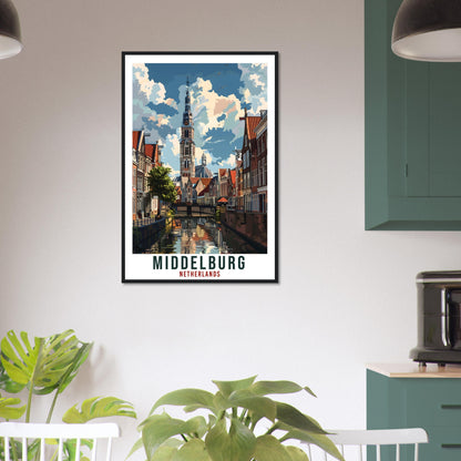 Middelburg Travel Print Holland Wall Art Wall Hanging Home Décor Middelburg Gift Art Lovers Dutch Artwork Gift The Netherlands Travel Poster