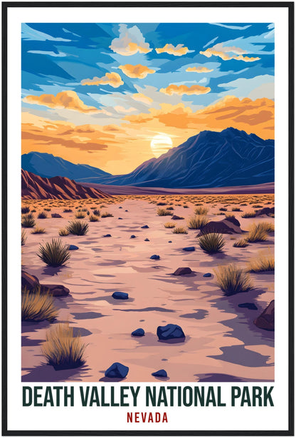 Death Valley National Park Nevada USA Travel Print Wall Art Wall Hanging Home Décor Death Valley Gift Travel Art USA Artwork Travel Poster
