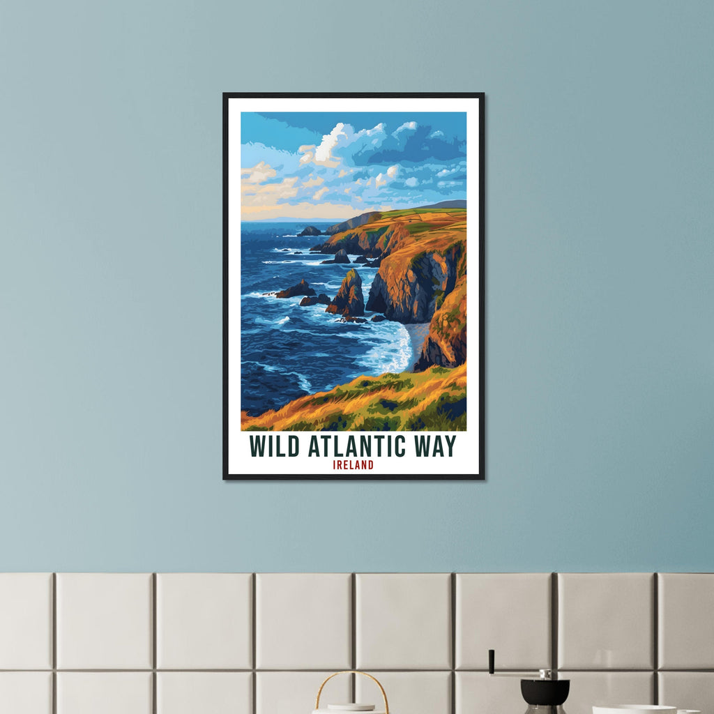 Wild Atlantic Way Travel Print Ireland Home Decoration Wall Art Gift Wall Hanging Art Lover Irish Artwork Wild Atlantic Way Travel Poster