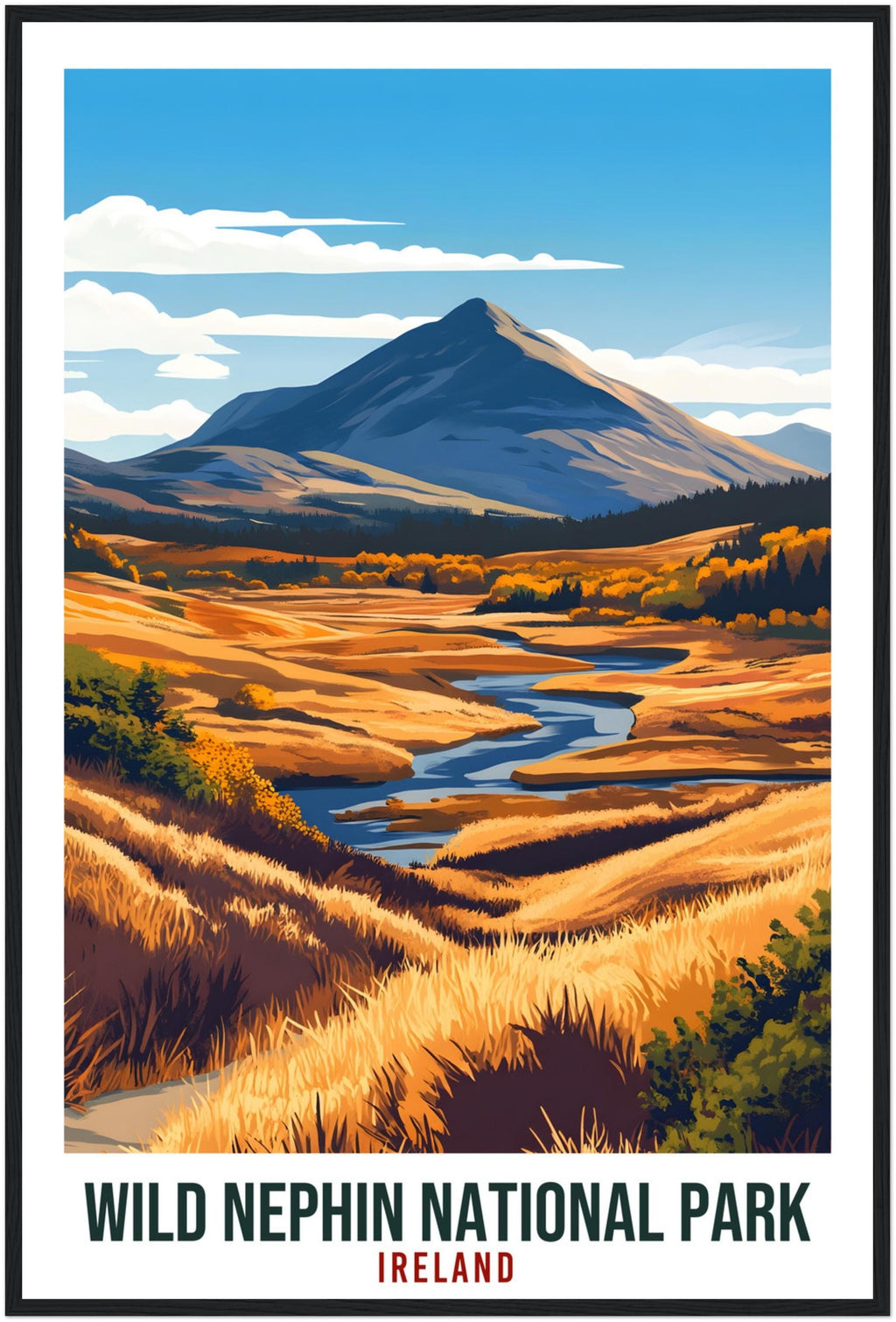 Wild Nephin National Park Travel Print Ireland Home Decor Wild Nephin Wall Art Wall Hanging Irish Artwork Travel Poster Wild Nephin Ireland