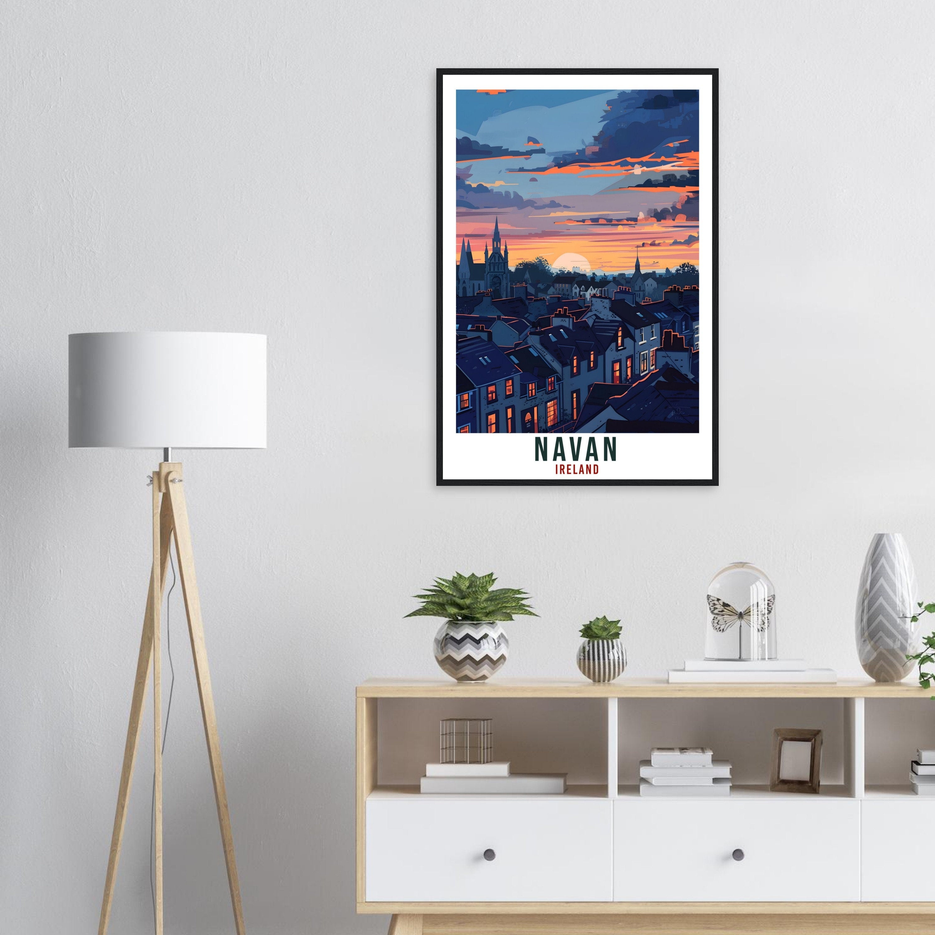 Navan Travel Print Ireland Wall Art Wall Hanging Home Living Décor Navan Gift Art Lovers Gift Meath Irish Artwork Gift Ireland Travel Poster