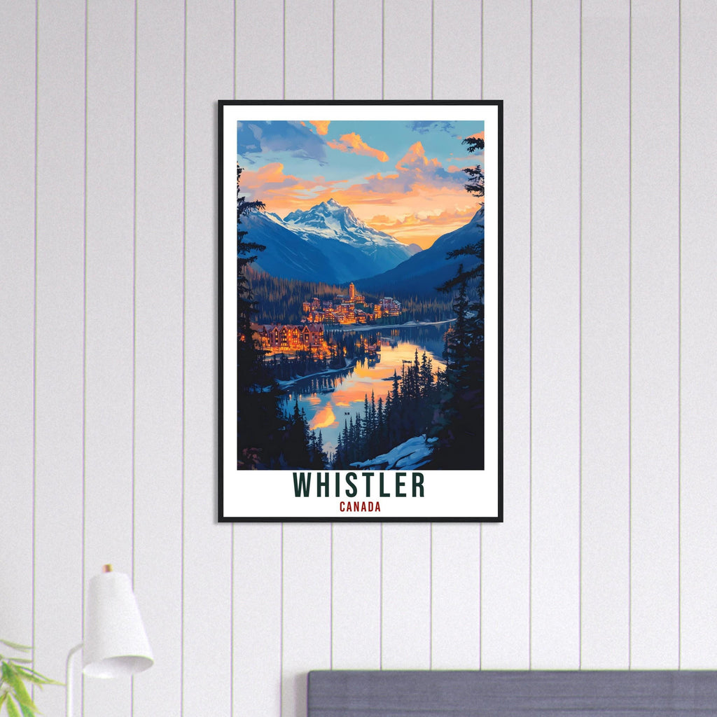 Whistler Travel Print Canada Home Decor Whistler Wall Art Wall Hanging Art Lover Whistler Canadian Artwork Travel Poster British Columbia