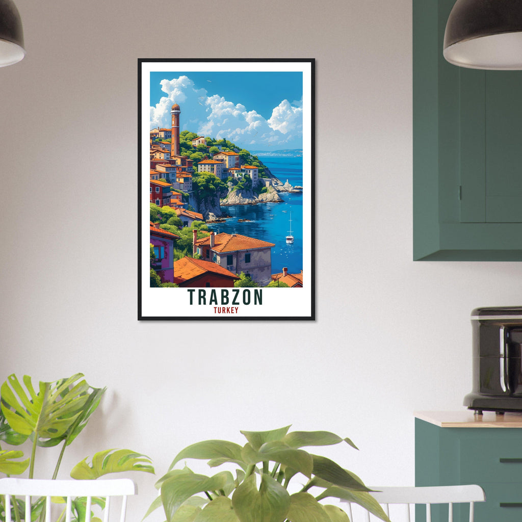 Trabzon Travel Print Turkey Home Decoration Trabzon Turkish City Wall Art Gift Wall Hanging Art Lover Turkey Artwork Trabzon Travel Poster