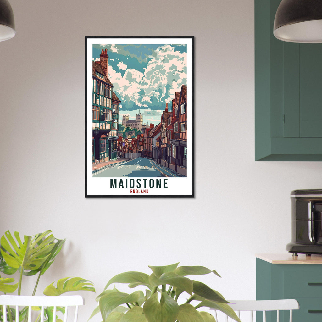 Maidstone Travel Print Wall Art Wall Hanging Home Living Décor Maidstone Gift Art Lovers Gift UK Artwork Gift Print England Travel Poster