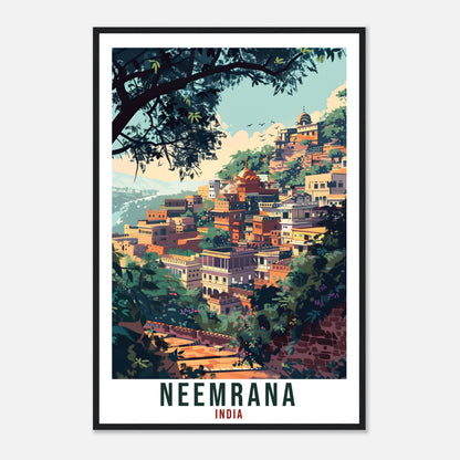 Neemrana Travel Print India Home Decoration Wall Art Gift Wall Hanging Art Lover Indian Artwork India Neemrana Travel Poster Cityscape Print