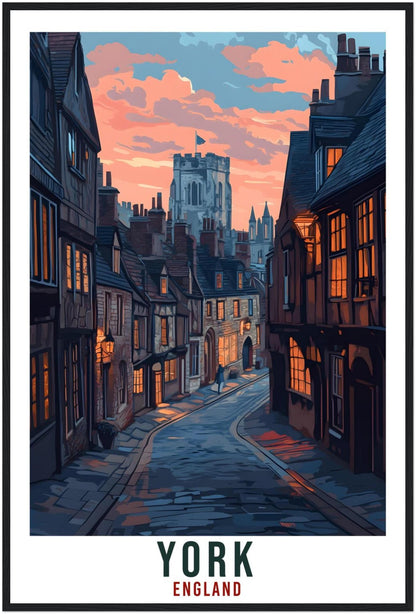 York Travel Print England Home Decor York Wall Art Gift Wall Hanging Art Lover York England Artwork Travel Poster York UK Travel Art