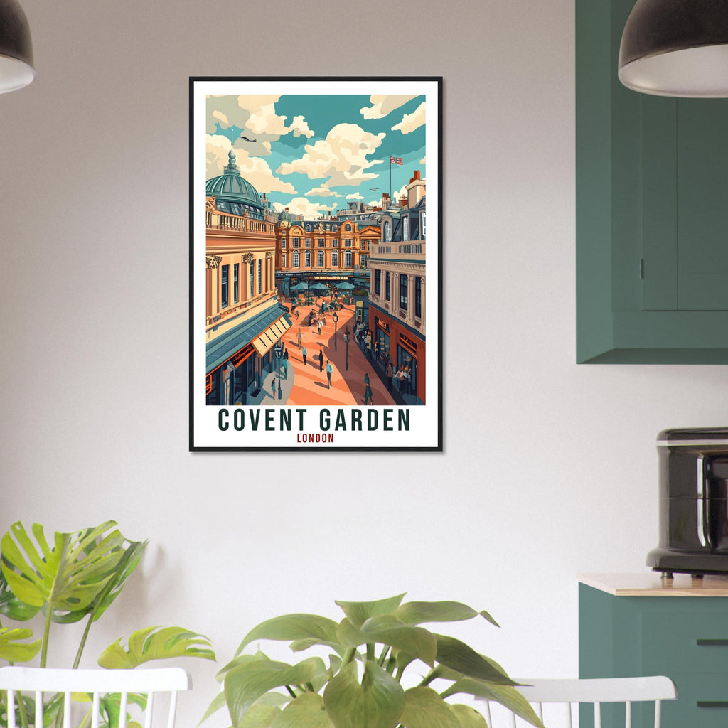 Covent Garden London Travel Print England Decor London Wall Art Gift Wall Hanging Art Lover Covent Garden England Artwork Travel Poster Art