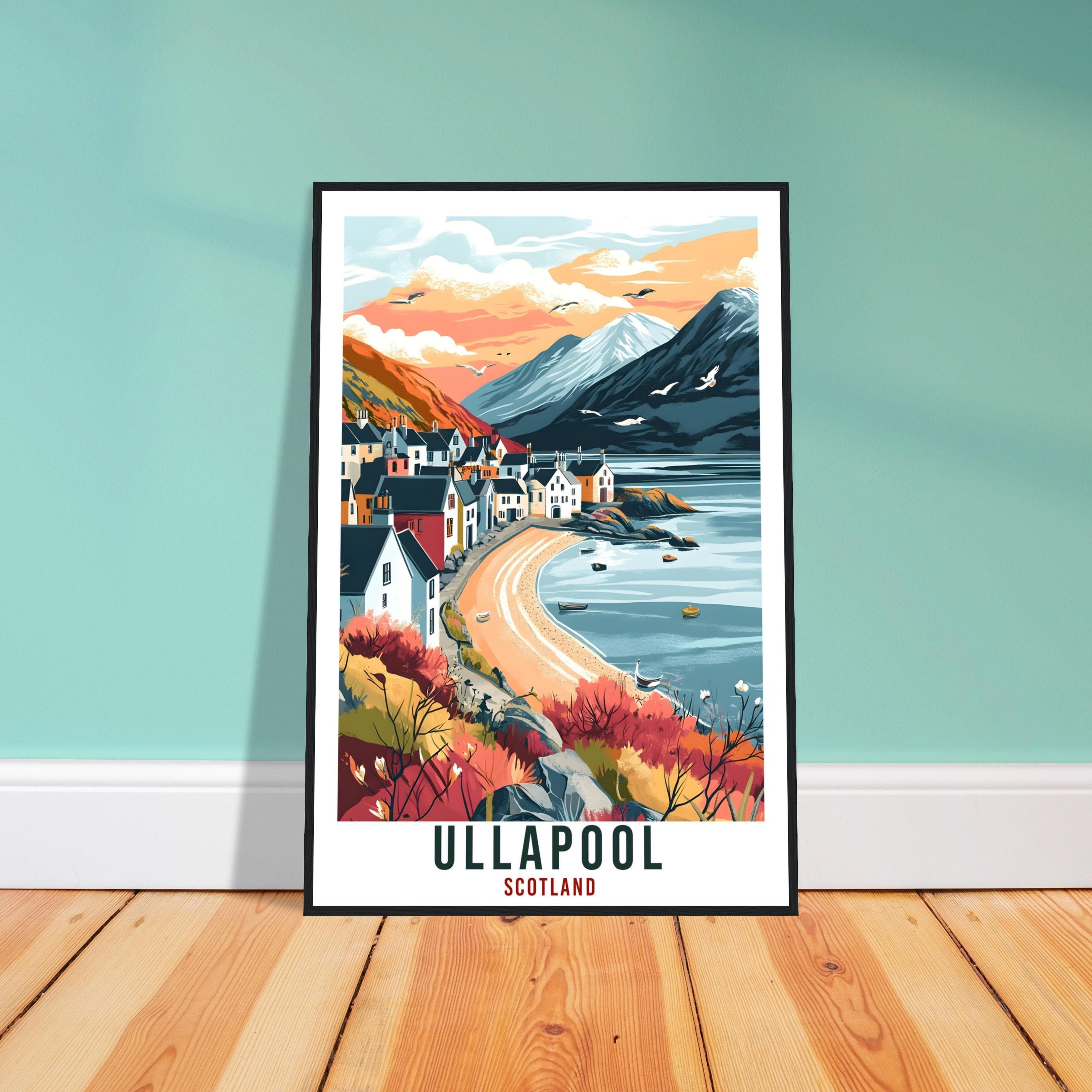 Ullapool Travel Print Scotland Home Decor Ullapool Wall Art Wall Hanging Art Lover Scotland Artwork Travel Poster Ullapool Travel Art Gift