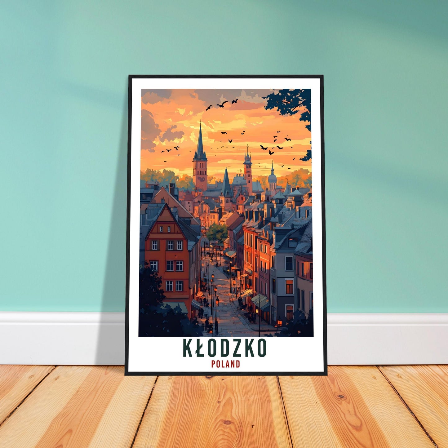 Kłodzko Travel Print Poland Home Decor Kłodzko Wall Art Gift Wall Hanging Art Lover Kłodzko Polish Artwork Travel Poster Poland Travel Art