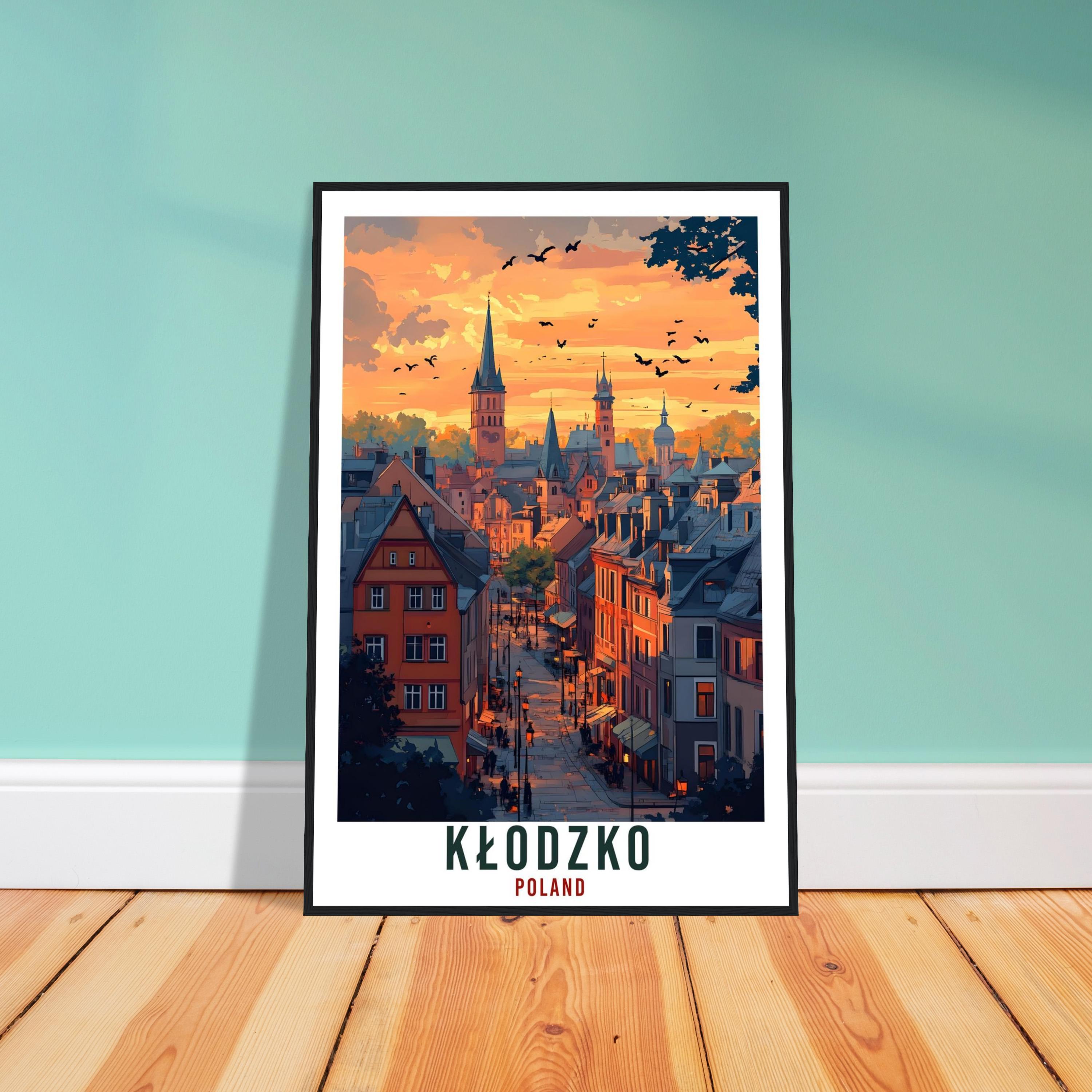 Kłodzko Travel Print Poland Home Decor Kłodzko Wall Art Gift Wall Hanging Art Lover Kłodzko Polish Artwork Travel Poster Poland Travel Art