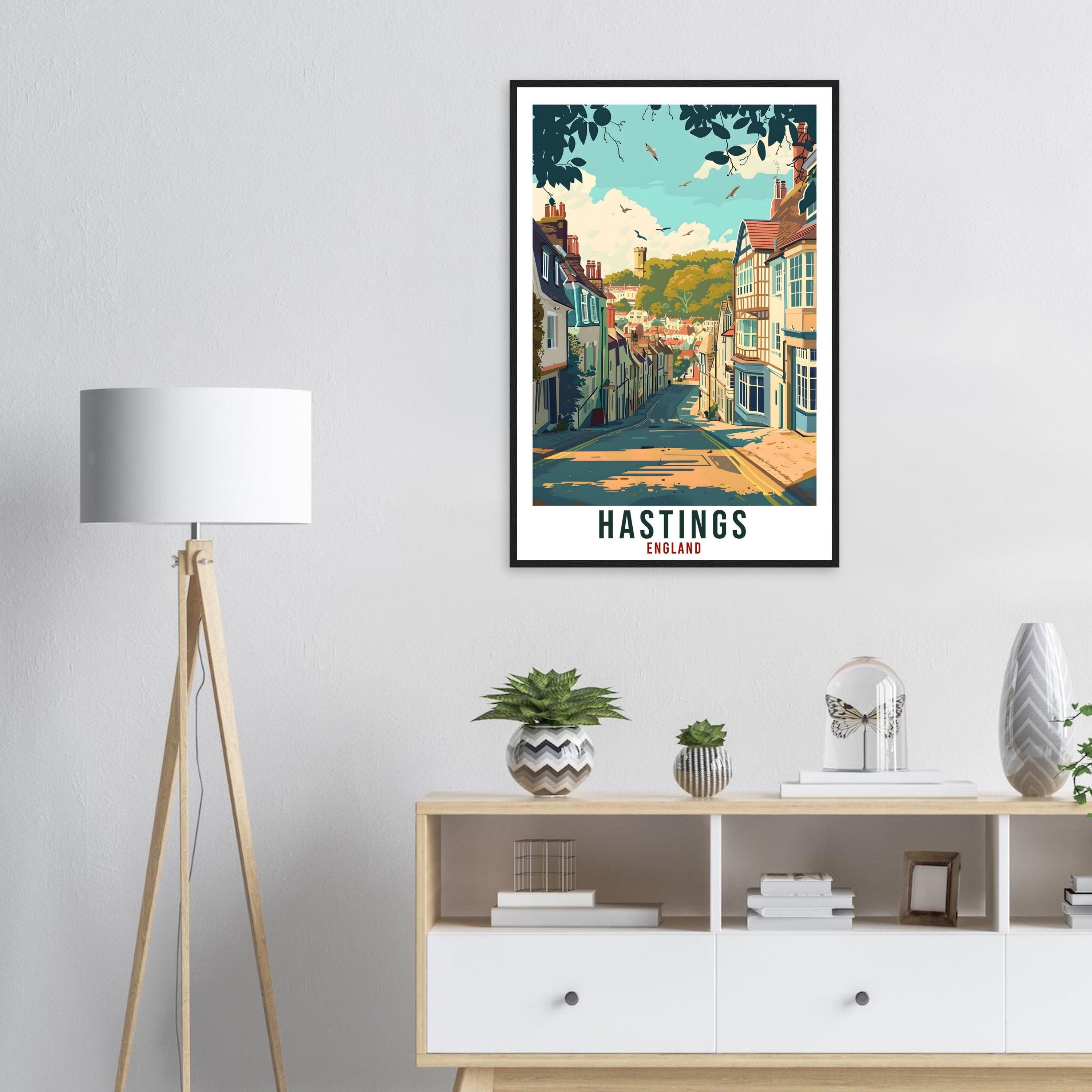 Hastings Travel Print Wall Art Wall Hanging Home Living Décor Hastings Gift Art Lovers Gift UK Artwork Gift Print England Travel Poster