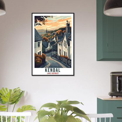 Kendal Travel Print Lake District Home Decor Kendal Wall Art Wall Hanging Art Lover Lake District Artwork Travel Poster Cumbria Travel Art
