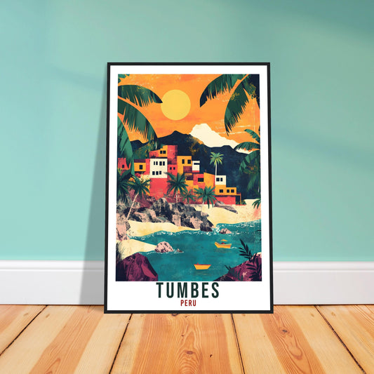 Tumbes Travel Print Peru Home Decor Tumbes Wall Art Gift Wall Hanging Art Lover Tumbes Peruvian Artwork Travel Poster Travel Art Gift Peru
