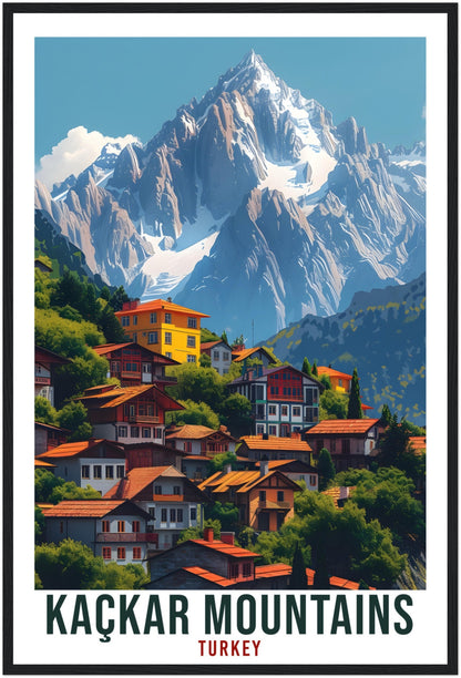 Kaçkar Mountains Travel Print Turkey Home Decor Turkish Wall Art Gift Wall Hanging Art Lover Turkey Artwork Kaçkar Mountains Travel Poster