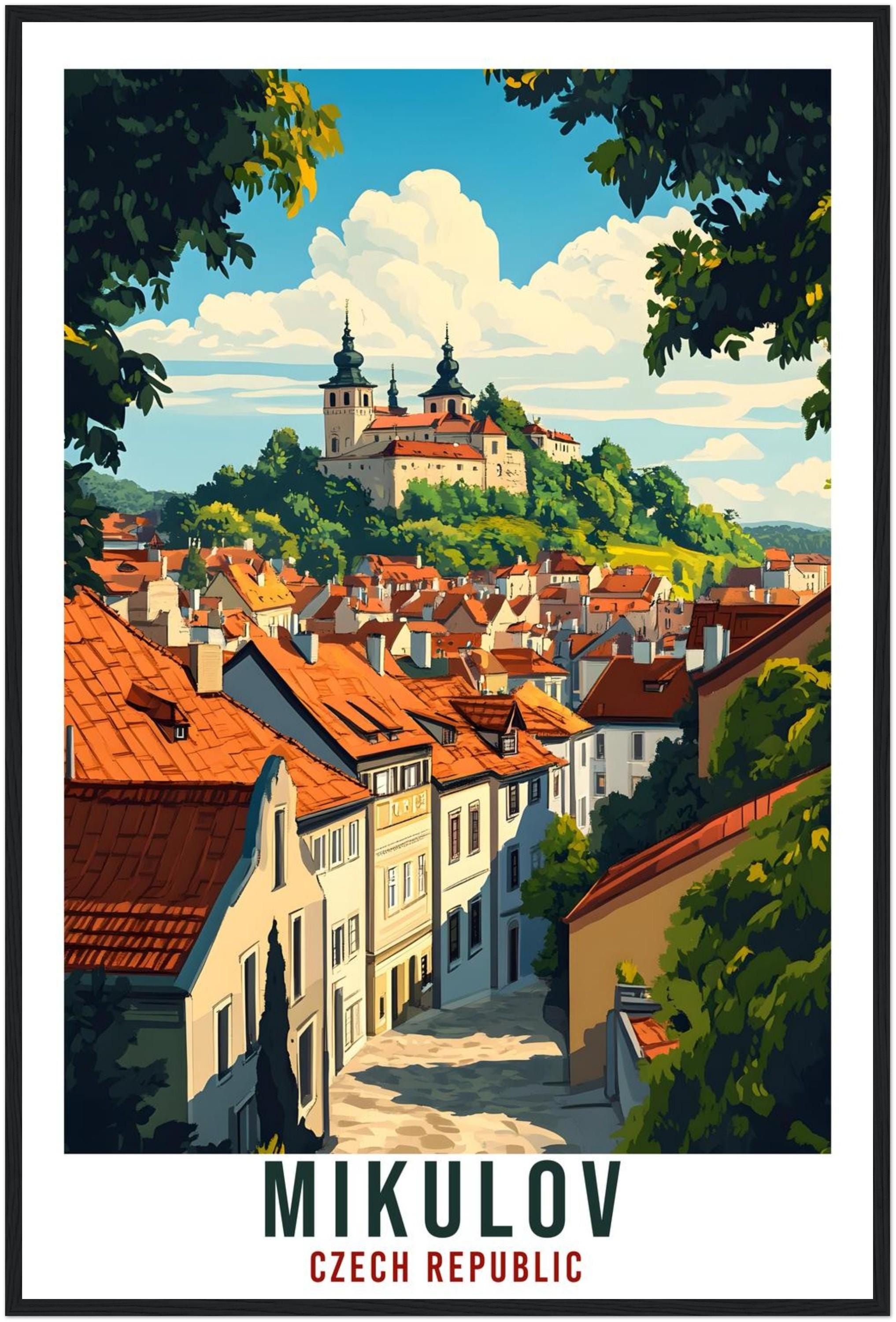 Mikulov Travel Print Czech Republic Home Decor Mikulov Wall Art Gift Wall Hanging Art Lover Mikulov Czechia Artwork Travel Poster Travel Art