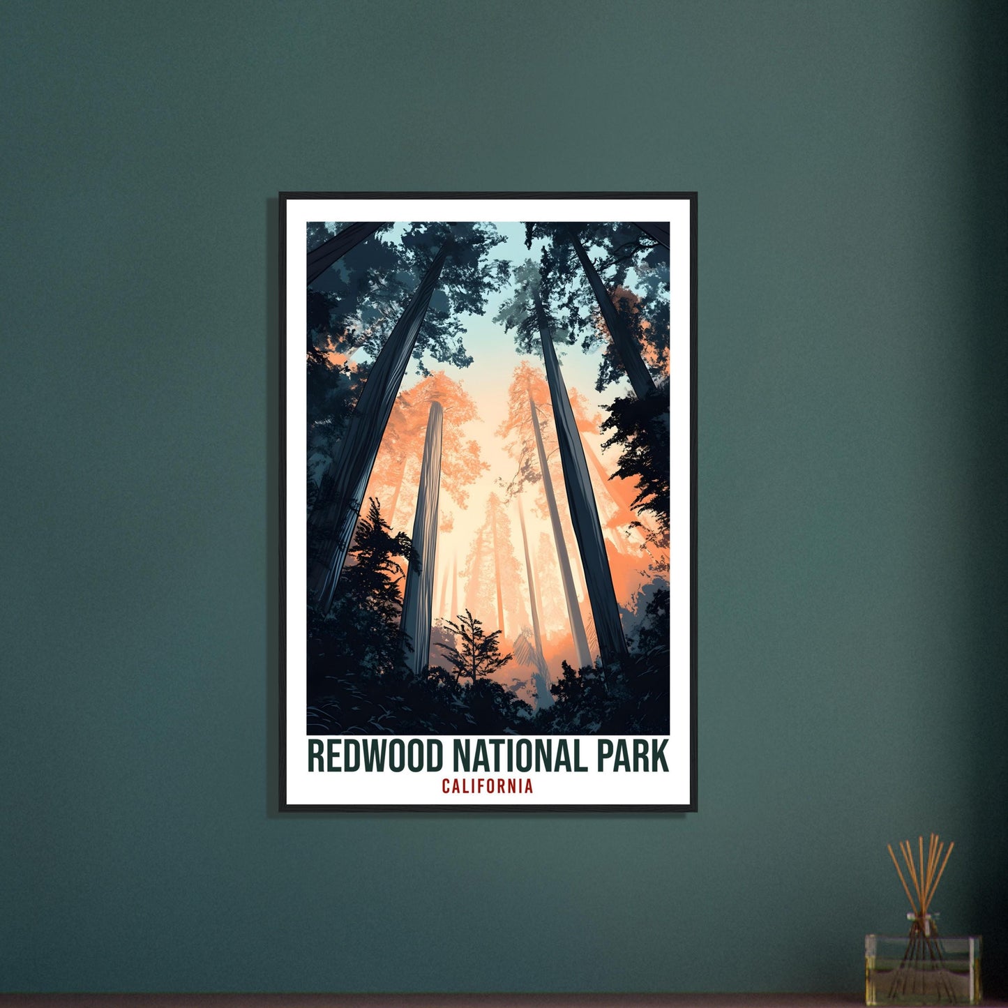 Redwood National Park California USA Travel Print Wall Art Wall Hanging Home Décor Alajuela Gift Travel Art USA Artwork Travel Poster