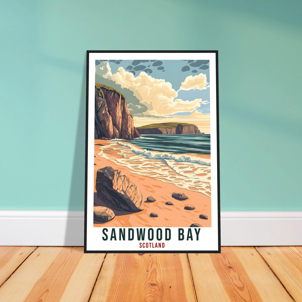 Sandwood Bay Travel Print Scotland Decor Sandwood Bay Wall Art Wall Hanging Art Lover Scotland Artwork Travel Poster Sandwood Bay Travel Art