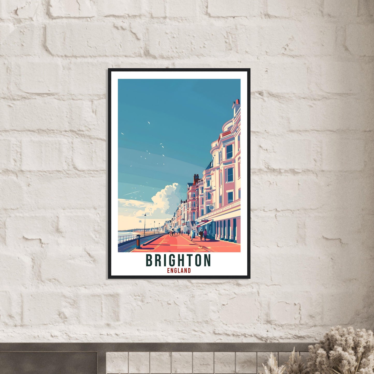 Brighton Travel Print Wall Art Wall Hanging Home Living Décor Brighton Coast Art Lovers Gift UK Artwork Gift Print England Travel Poster