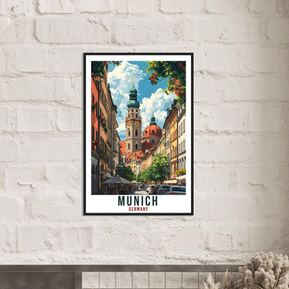 Munich Travel Print Germany Home Decoration Munich German City Wall Art Gift Wall Hanging Art Lover Germany Artwork Munich Travel Poster