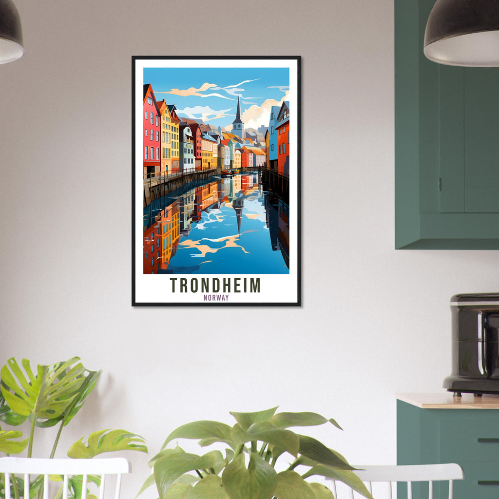 Trondheim Norway Travel Print Trondheim Wall Hanging Norway Arctic Trondheim Travel Poster Norway Wall Art Trondheim Travel Poster Artwork