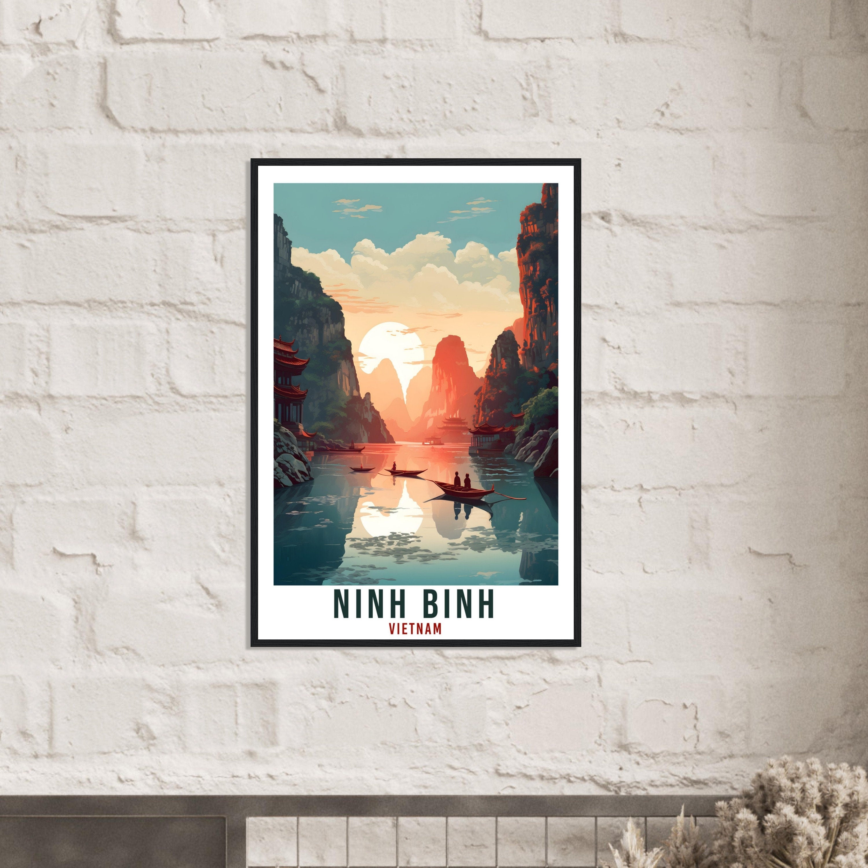 Ninh Binh Travel Print Wall Art Ninh Binh Vietnam Wall Hanging Artwork Ninh Binh Art Gifts Ninh Binh Travel Poster Vietnam Art Lovers Gift