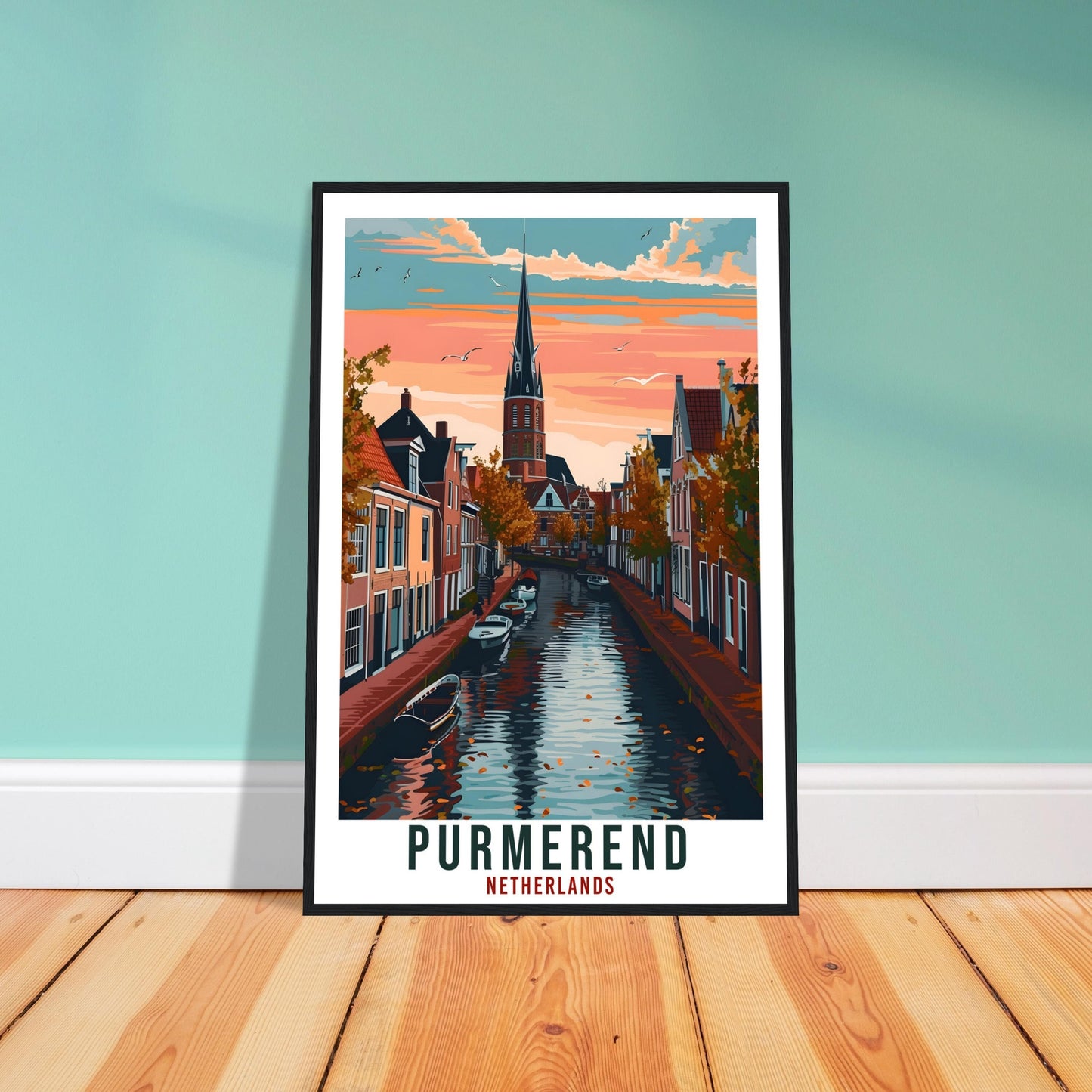 Purmerend Travel Print Wall Art Purmerend Wall Hanging Home Décor Gift Art Lovers Netherlands Artwork Gift Print Purmerend Landmark Poster