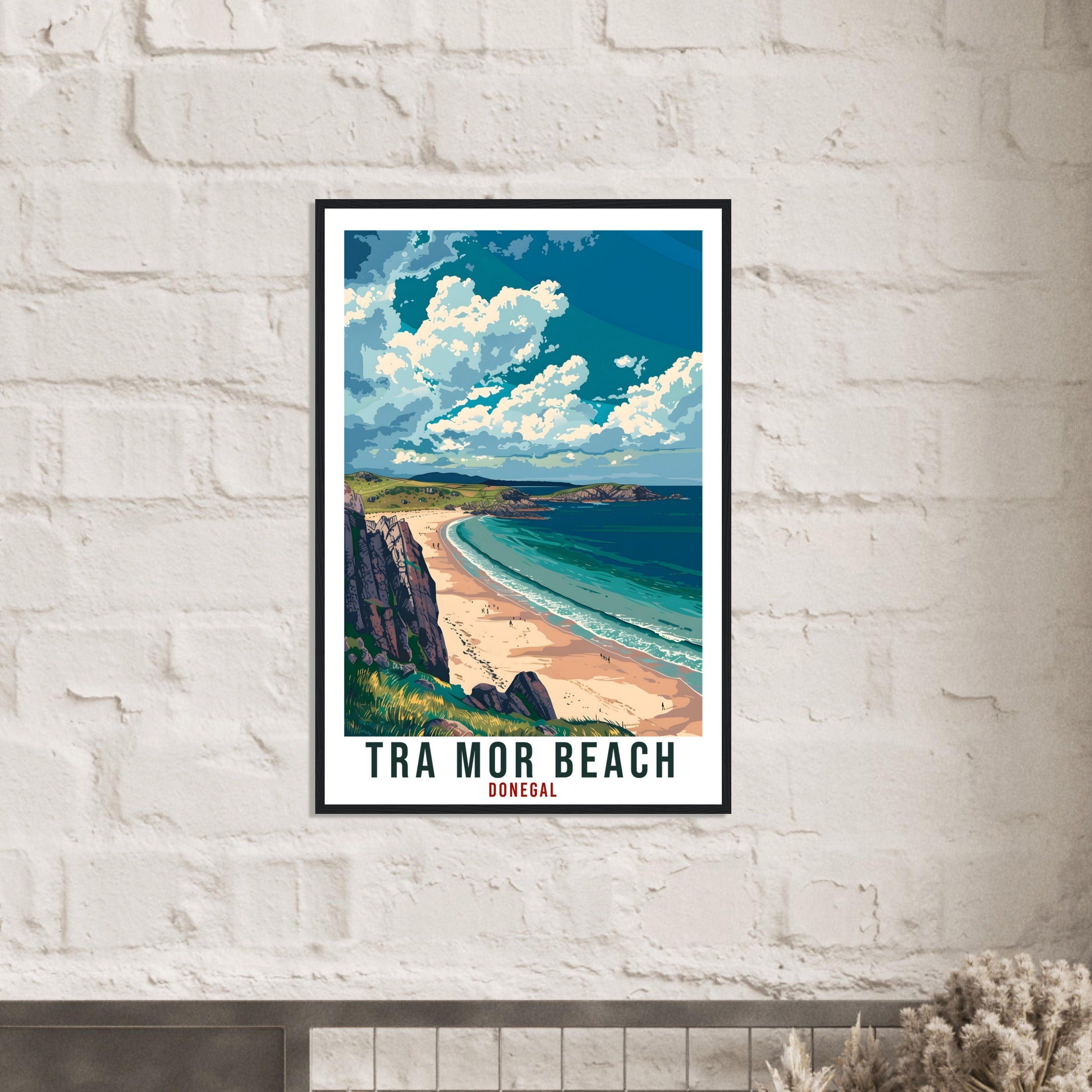 Tra Mor Beach Travel Print Ireland Wall Art Wall Hanging Home Décor Tra Mor Donegal Gift Art Lovers Irish Artwork Gift Ireland Travel Poster