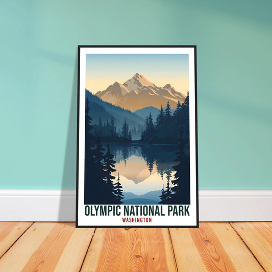 Olympic National Park Washington USA Travel Print Wall Art Wall Hanging Home Décor Washington Gift Travel Art USA  Artwork Travel Poster
